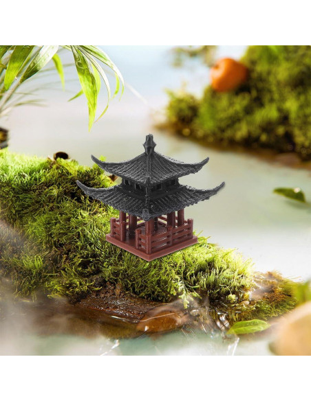 Estatua Mini Pagoda Milisten 6.3cm Decoración Jardín Zen