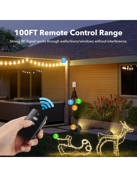 Enchufe Inalámbrico BN-LINK 3 Patas 15A Control Remoto