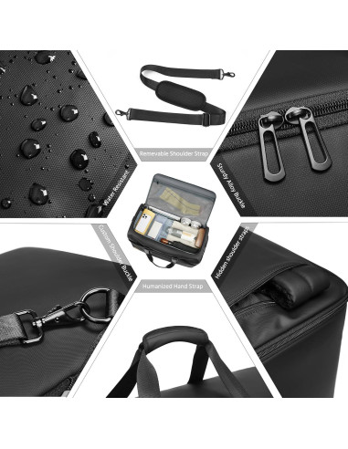 Bolsa de viaje tipo duffle 55L Moulyan negra impermeable