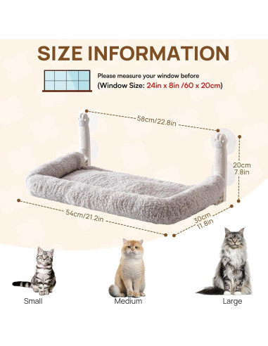 Perch de Ventana para Gatos Mewoo - 2 Paquete, Gris