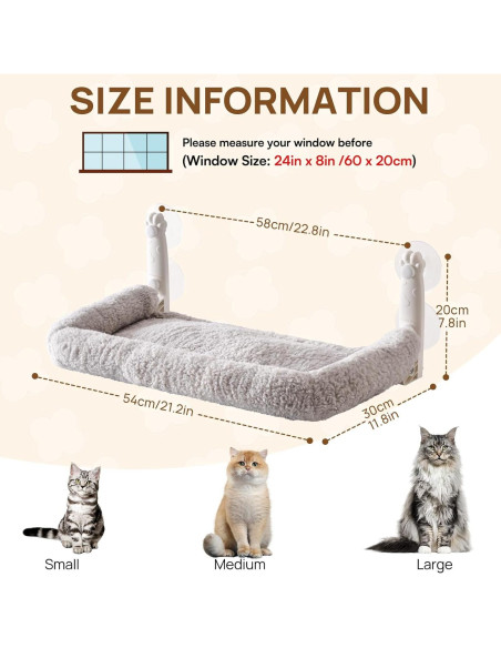 Perch de Ventana para Gatos Mewoo - 2 Paquete, Gris