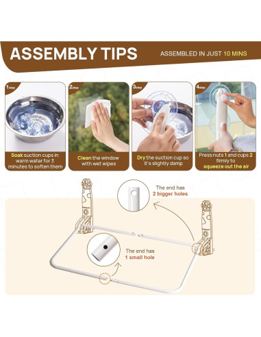 Perch de Ventana para Gatos Mewoo - 2 Paquete, Gris