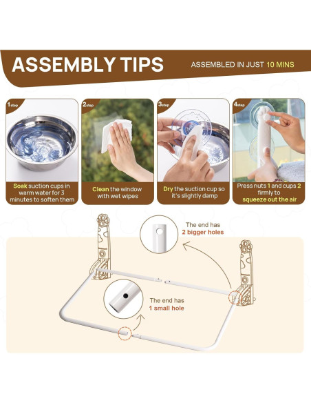 Perch de Ventana para Gatos Mewoo - 2 Paquete, Gris