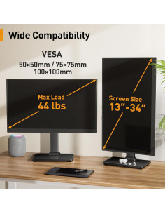 Soporte de Monitor Perlegear PGTVS29, 13-34" Ajustable VESA 2