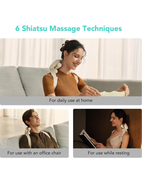 Masajeador de Cuello SKG HS500 con Calor y 6 Modos Inteligentes