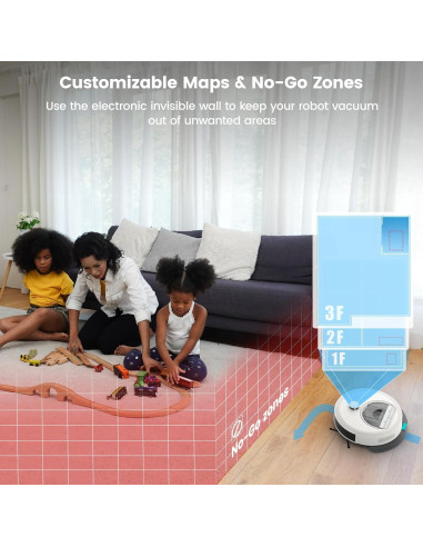 Aspiradora Robótica OKP L6 Aqua 2 en 1 con Mopa, 150 min