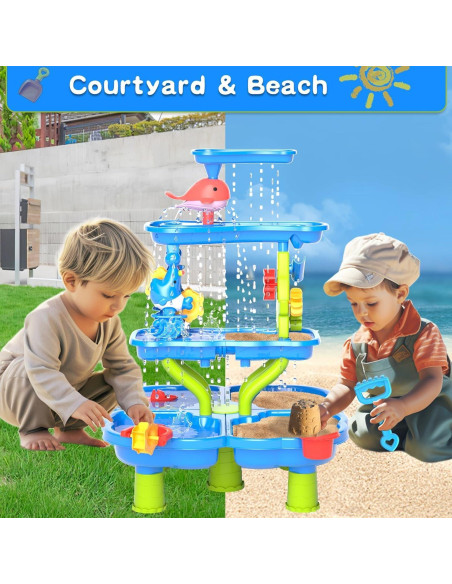 Mesa de Agua EPPO para Niños 3-5 Años, 4 Niveles, Juguetes