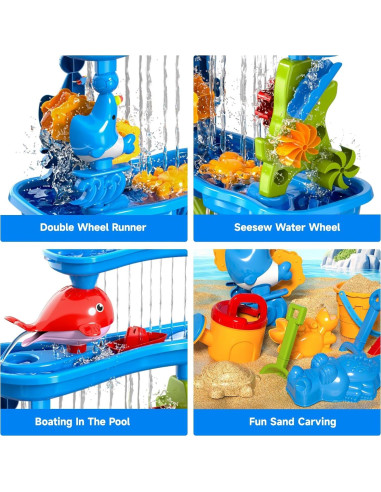 Mesa de Agua EPPO para Niños 3-5 Años, 4 Niveles, Juguetes