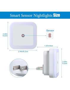Hortsun 12 Luces Nocturnas LED con Sensor Inteligente 6.2cm 2
