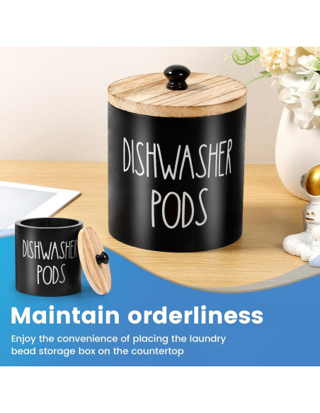 Contenedor redondo para cápulas de lavavajillas MENDILFK 12x12x13cm