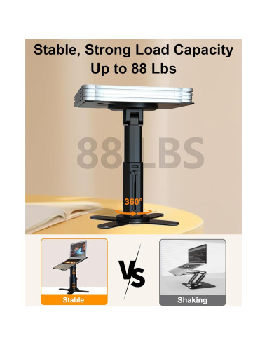 Soporte de Laptop Ergonómico Nauttxon Ajustable 11-17" Negro