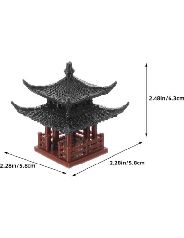 Estatua Mini Pagoda Milisten 6.3cm Decoración Jardín Zen