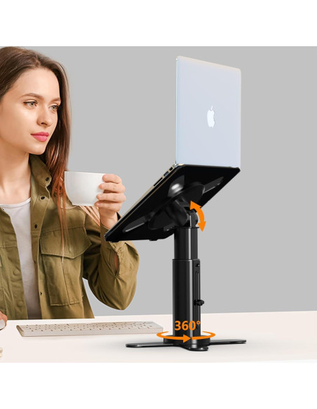 Soporte de Laptop Ergonómico Nauttxon Ajustable 11-17" Negro