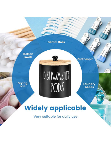 Contenedor redondo para cápulas de lavavajillas MENDILFK 12x12x13cm