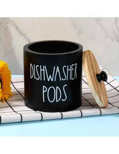 Contenedor redondo para cápulas de lavavajillas MENDILFK 12x12x13cm