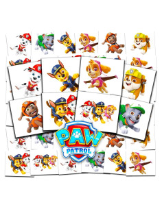 Paquete de 70 Tatuajes Temporales Paw Patrol - 5.08 cm