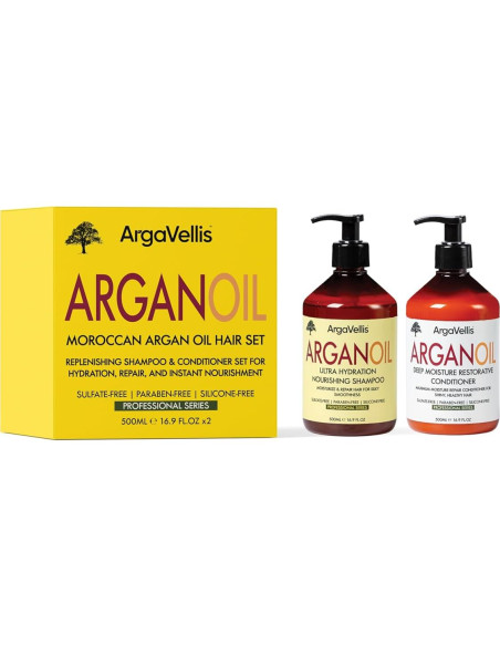Juego de Champú y Acondicionador ArgaVellis 0.99kg - Hidratante
