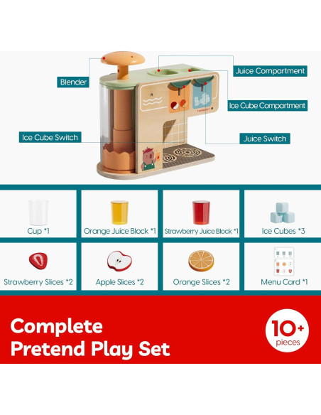 Dispensador de Bebidas de Madera TOP BRIGHT con Accesorios