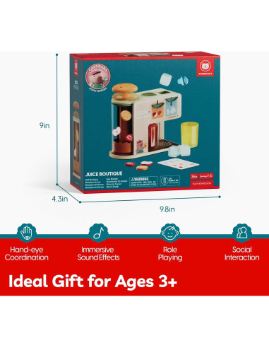 Dispensador de Bebidas de Madera TOP BRIGHT con Accesorios