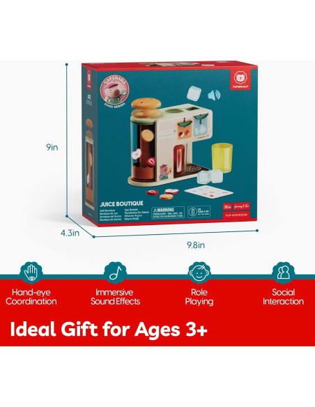 Dispensador de Bebidas de Madera TOP BRIGHT con Accesorios