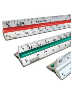 Regla de Escala Arquitectónica OCM de Aluminio 30.48 cm