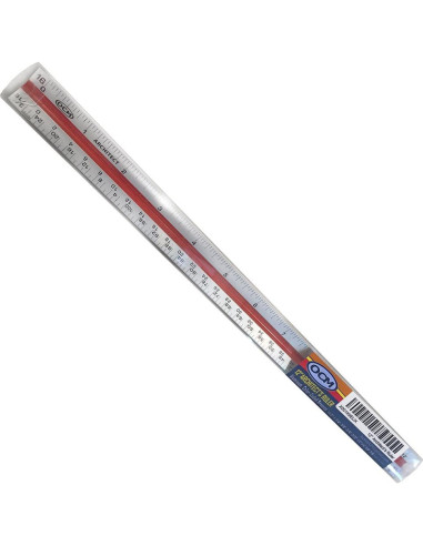 Regla de Escala Arquitectónica OCM de Aluminio 30.48 cm