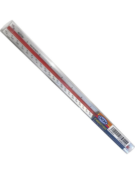 Regla de Escala Arquitectónica OCM de Aluminio 30.48 cm