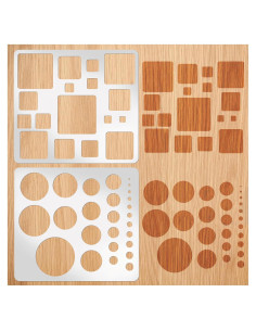 Plantillas de Dibujo de Metal Boqon 18.5x20.3 cm 2 Piezas