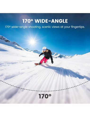 Cámara de Acción 4K 60FPS Euorosi AC3PRO con EIS y 128GB