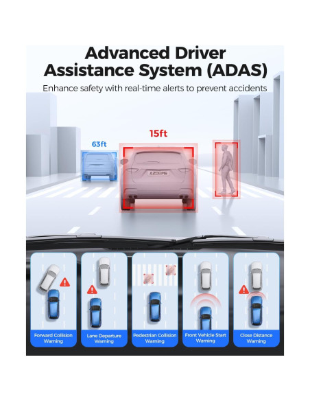 Cámara Espejo Retrovisor AZDOME PG17 Max 4K/2.5K con ADAS