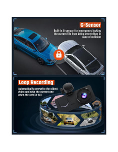 Cámara Dash 3 Canales 4K Lensuge con Tarjeta 32GB 2