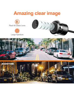 Cámara de Respaldo RAAYOO L002 170 IP69 Impermeable 12V-24V 2