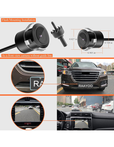 Cámara de Respaldo RAAYOO L002 170 IP69 Impermeable 12V-24V