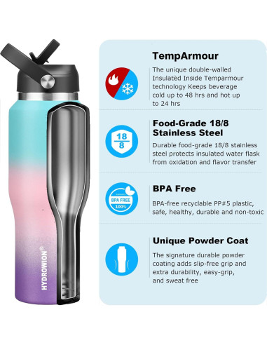 Botella de Agua Aislada HYDROWION 32oz Acero Inoxidable