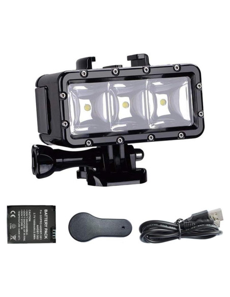 Luz LED Submarina Suptig RSX-220 45m para GoPro