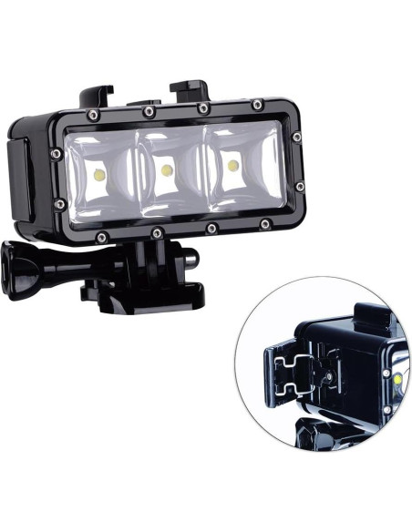 Luz LED Submarina Suptig RSX-220 45m para GoPro