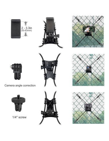 Soporte de Cerca YALLSAME para GoPro y Cámaras de Acción