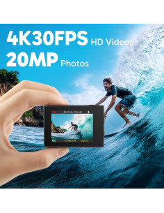 Cámara de Acción AKASO EK7000 4K 20MP con Accesorios 42 en 1 2