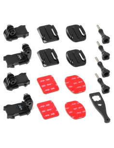 Soportes Adhesivos HSU para GoPro - Bolsa de Accesorios Completa