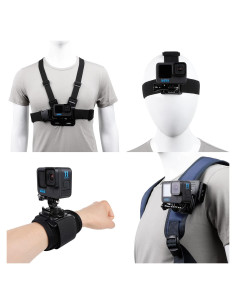 Juego de Accesorios GoPro PellKing PK-CDS + Soporte y Correas