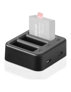 Cargador de Batería GEEKAM 3 Canales para Cámara de Acción
