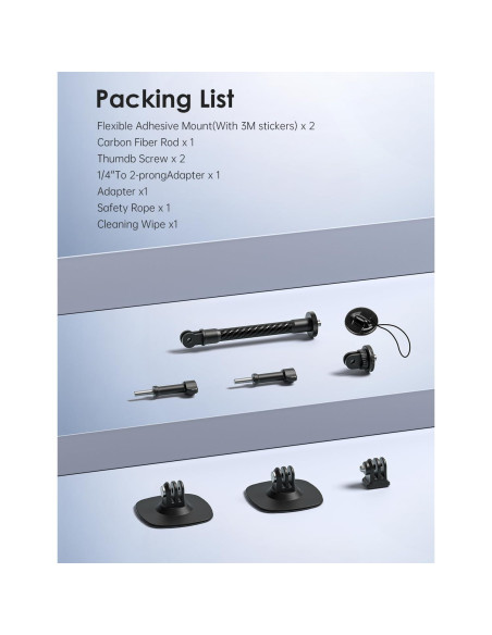 Soporte Adhesivo Flexible Maectech para Cámaras de Acción Soporte Adhesivo Flexible Maectech para Cámaras de Acción