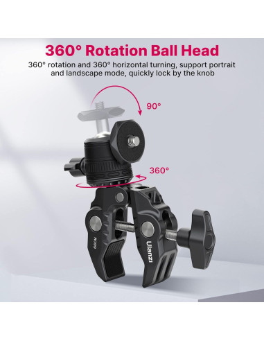 Soporte de Cámara ULANZI R099 con Cabezal de Bola 360