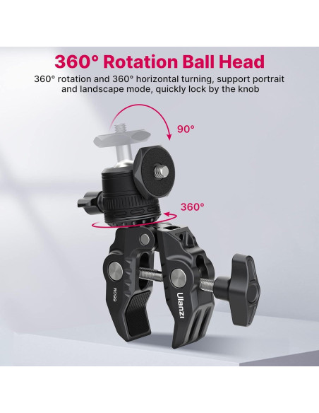 Soporte de Cámara ULANZI R099 con Cabezal de Bola 360