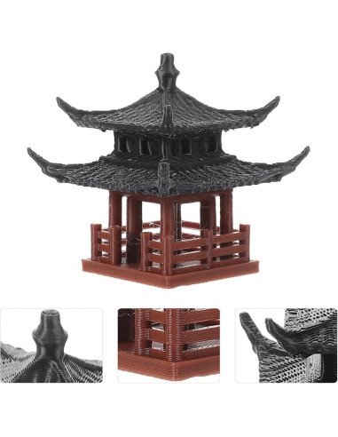 Estatua Mini Pagoda Milisten 6.3cm Decoración Jardín Zen
