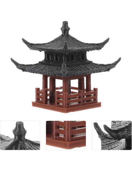 Estatua Mini Pagoda Milisten 6.3cm Decoración Jardín Zen