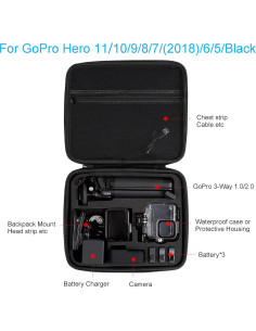 Funda Dura PellKing para GoPro Hero 13/12/11/10/9/8/7/6/5 y DJI Osmo Action 2