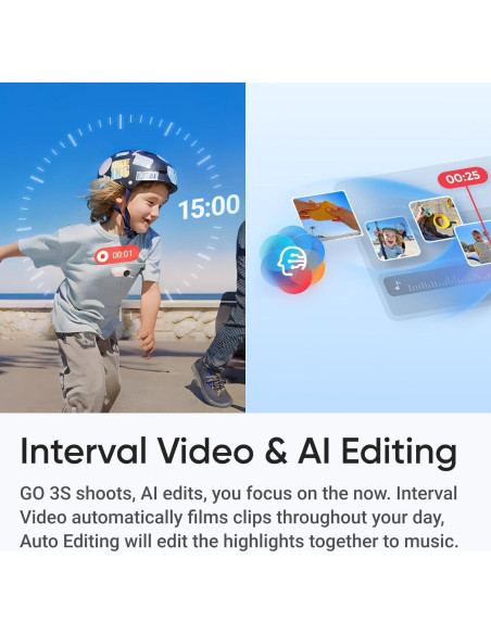 Cámara de Acción Insta360 GO 3S Negra 128GB 4K Impermeable