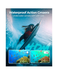 Cámara de acción TIMNUT 4K 60FPS impermeable 40m con WiFi 2