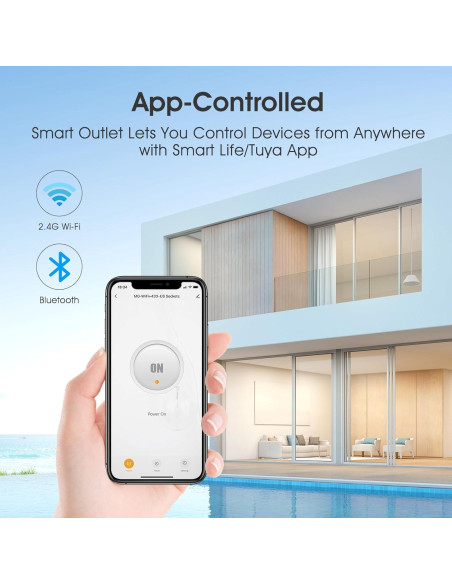 Enchufe Inteligente YIFAN 15A WiFi con USB Tipo-C y Control Voz